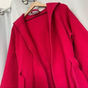 Carré Blanc Paris 100% cotton hooded waffle robe